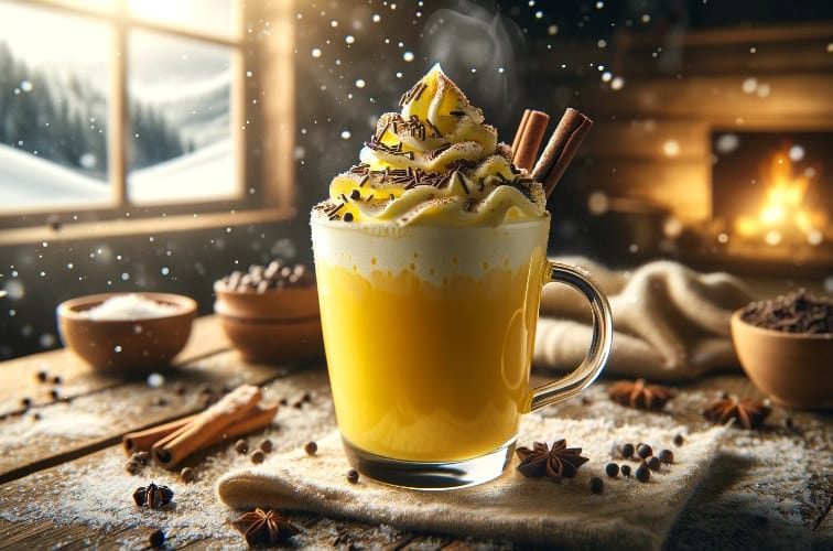 Bombardino Rezept aus Süditrol serviert im Glas mit Schlagsahne