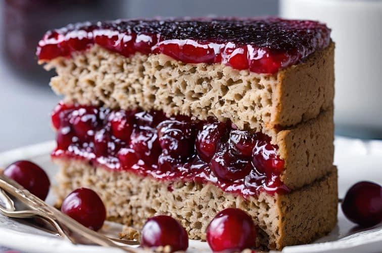 Genuss aus den Alpen: Buchweizenkuchen mit Preiselbeermarmelade 3 Buchweizenkuchen