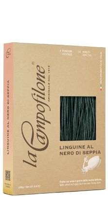 La Campofilone Linguine al nero di seppia - mit Tinte vom Tintenfisch 250g 1 La Campofilone Linguine al nero di seppia - mit Tinte vom Tintenfisch 250g