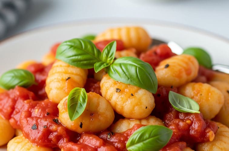 Gnocchi mit Tomaten und Basilikum