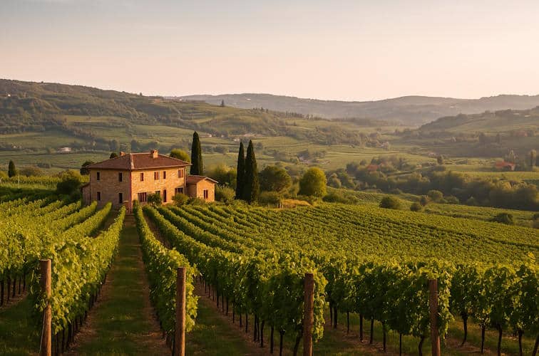 Traditionsreiches Amarone-Weingut am Gardasee in den Hügeln von Verona
