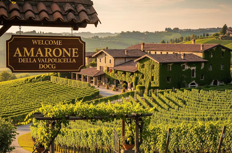 Amarone Weingut am Gardasee bei Verona idyllisch im Sommer