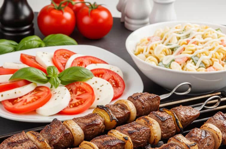 Die besten Salate zum Grillen - Grillsalate mit Grillspießen